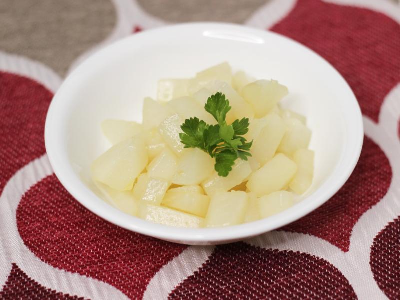 Maple glazed turnips in a bowl