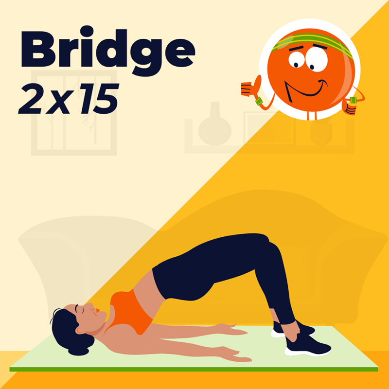 Bridge pose illustration