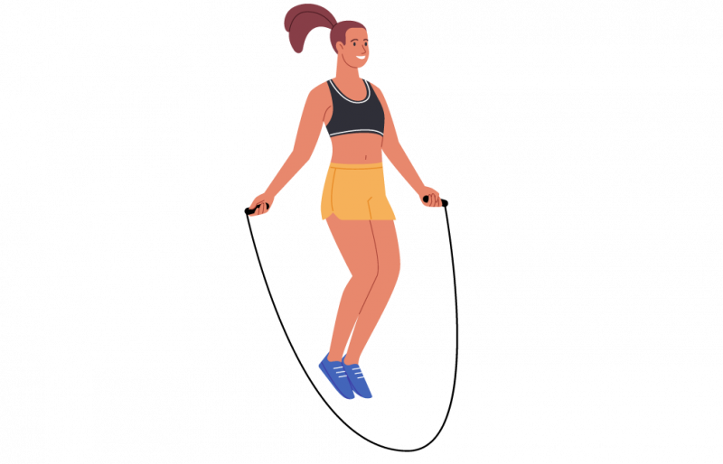 woman jumping rope